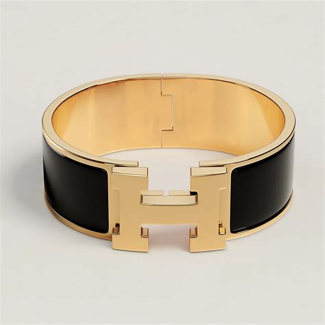 hermes clic clac black h|hermes click clack bracelet price.